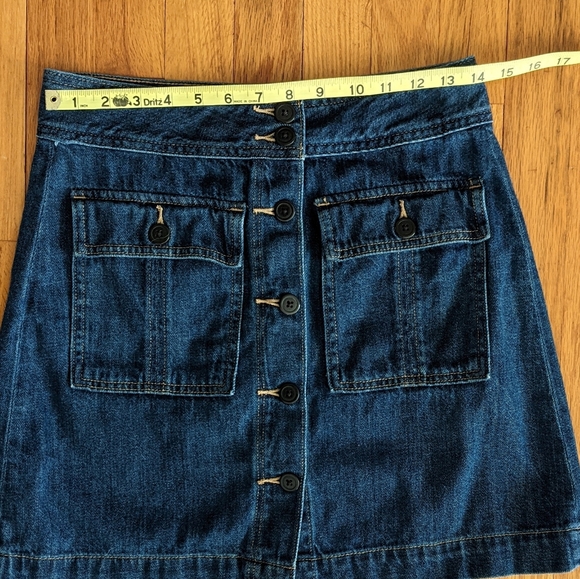 GAP Denim Button Front Mini Skirt Size 26 - Picture 5 of 6